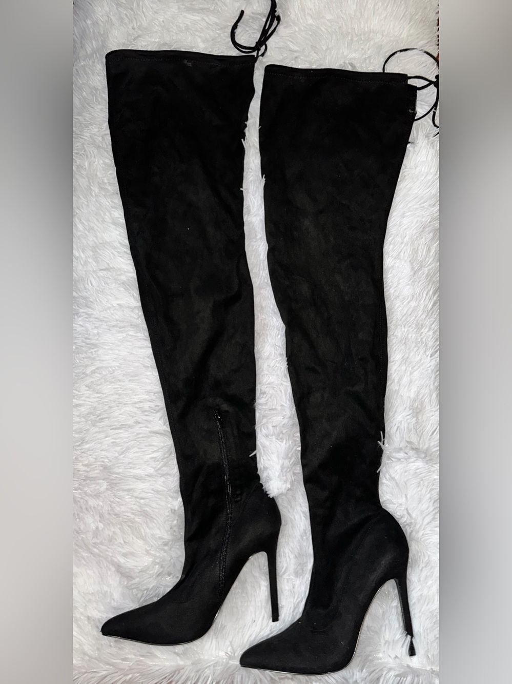 Black Over-the-Knee Stiletto Boots